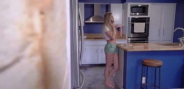  Lucky stepbrother fucking his hot stepsisters pussy from behind